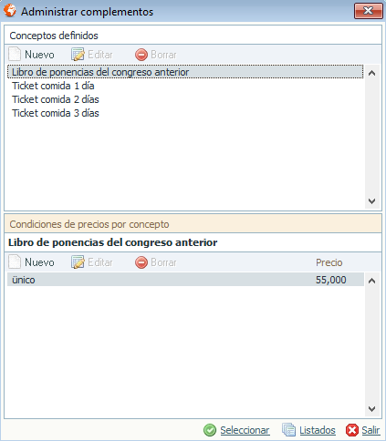 Otros conceptos de facturación
